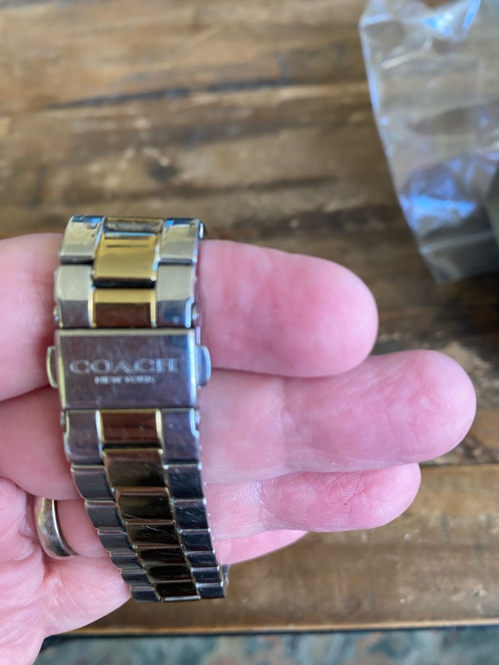 Coach Two-Tone Gold and Silver Mother-of-Pearl Dial Watch - Picture 8 of 8